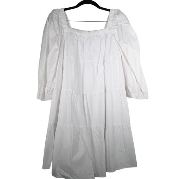 EUC Tuckernuck Pomander Place Halile Dress XS White 3/4 Sleeve Mini Dress 2571-Q - Picture 4 of 12